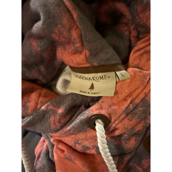 WANNAKOME pink acid wash oversized body hoodie L - Picture 2 of 7